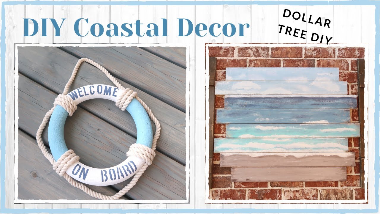 DIY COASTAL DECOR // Dollar Tree Coastal DIY // Summer DIY Daily with Heidi Sonboul DIY YouTube