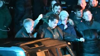 Henry Cavill And Jeremy Irons Filming Highlander In London