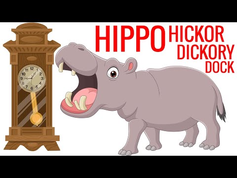 Hickory Dickory Dock Hippo The Boomers Preschool Nursery Rhyme Songs For Circle Time