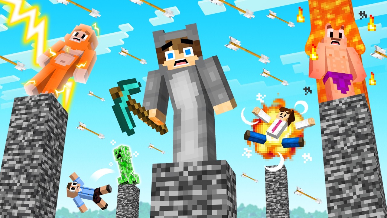 I Survived Extreme Pillars in Minecraft...