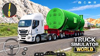 IVECO Semi-Truck Hauling a Heavy Industrial Condenser Cargo | Truck Simulator World  screenshot 1
