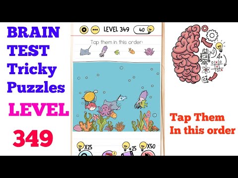 Brain Test Tricky Puzzles level 349 (Tap Them in This Order) Solution or walkthrough