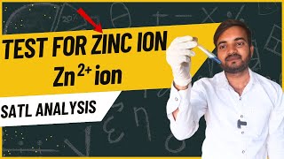 Test For Zinc Ion Zn2 Salt Analysis Neet Jee For Class 11 And 12 Chemistry