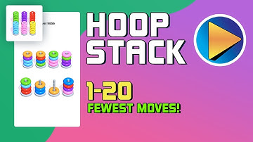 Hoop Stack Levels 1 to 20 Walkthrough [Fewest Moves!]