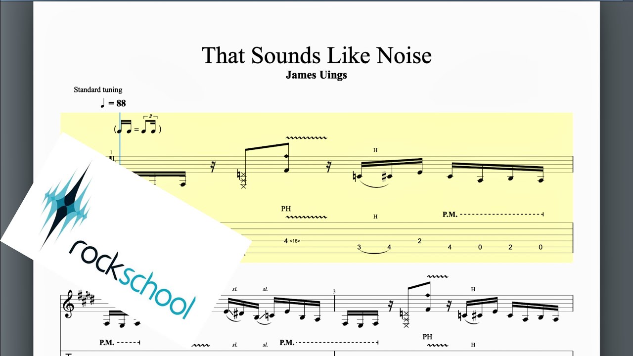 That Sounds Like Noise Rockschool Grade 6 Guitar YouTube