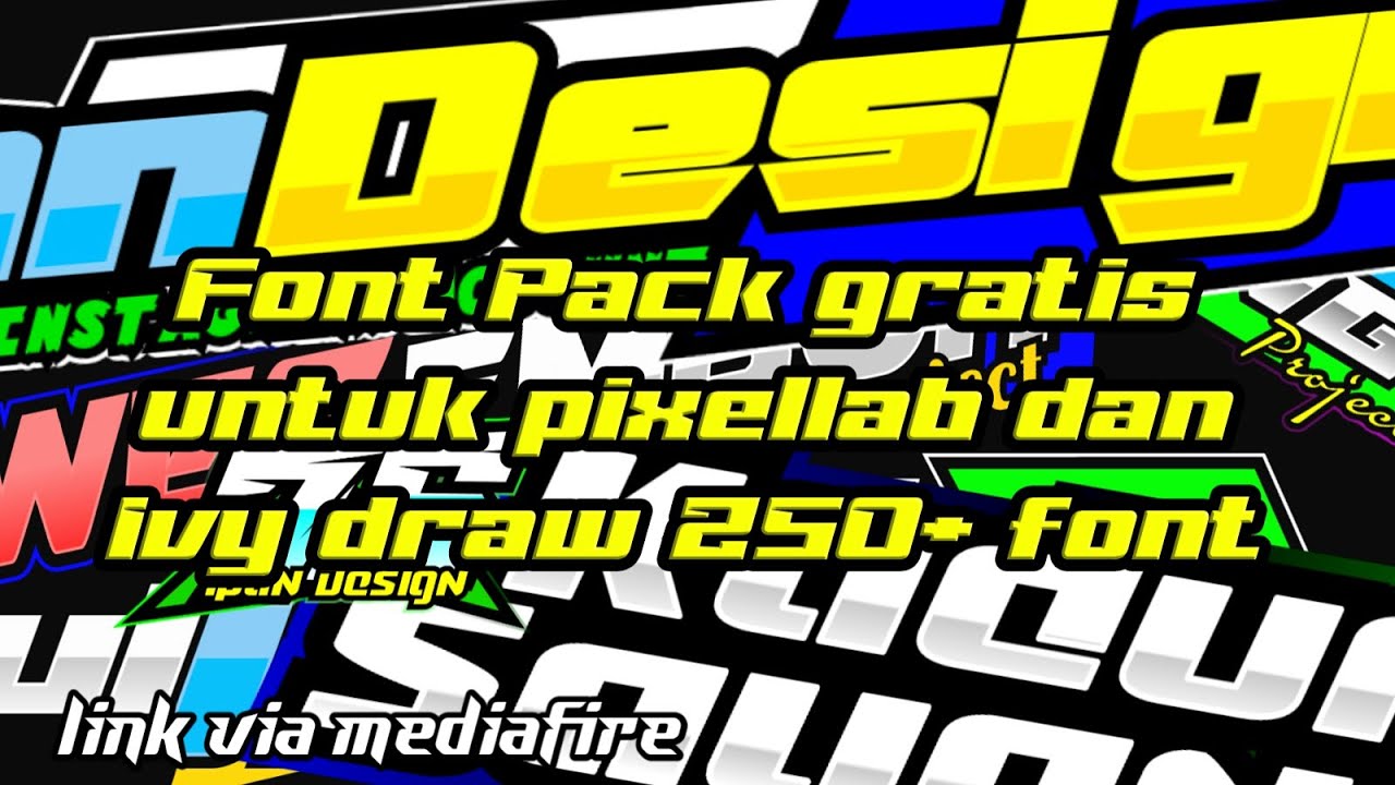 Gratisss!!!  Font Pack buat Ivy draw dan pixellab new