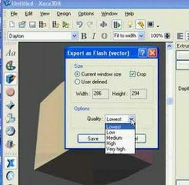 Flash tutorial integration with Xara 3D6