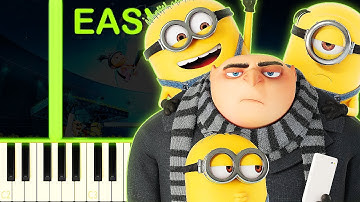 WHISTLE THEME | DESPICABLE ME - EASY Piano Tutorial