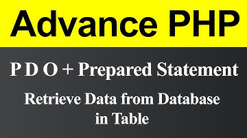 Retrieve Data from Database in Table using PDO with Prepared Statement in PHP (Hindi)