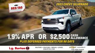Red Tag Savings at all i.g. Burton Chevrolet locations throughout Delmarva!