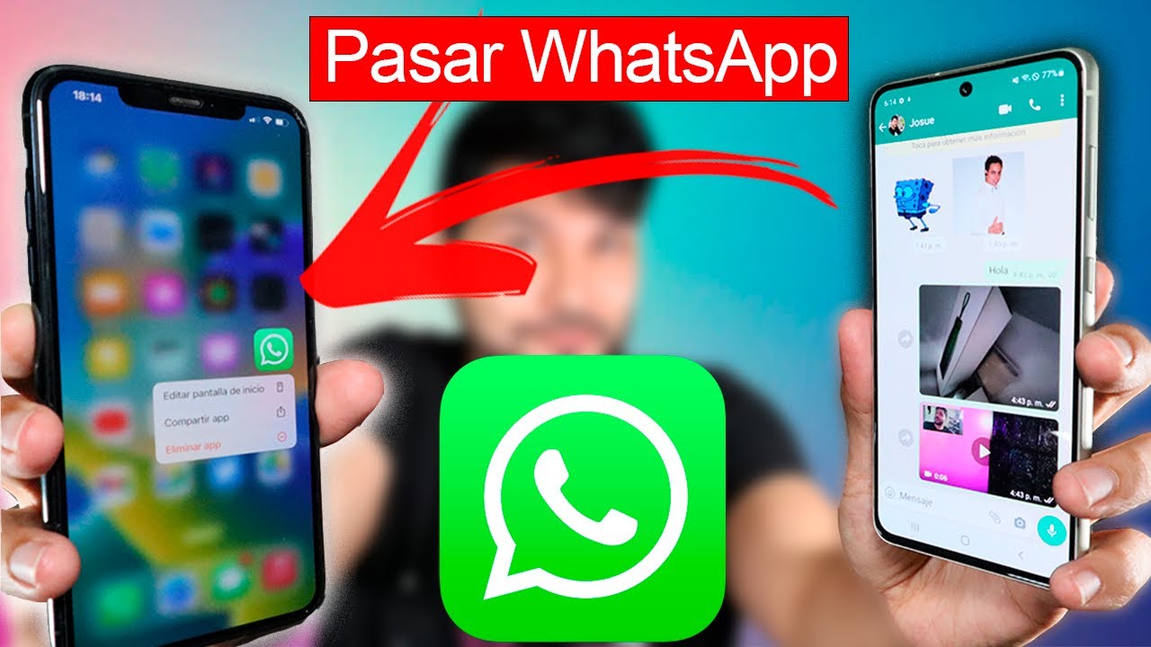 Como pasar whatsapp de android a ios gratis sin cables sin pc muy