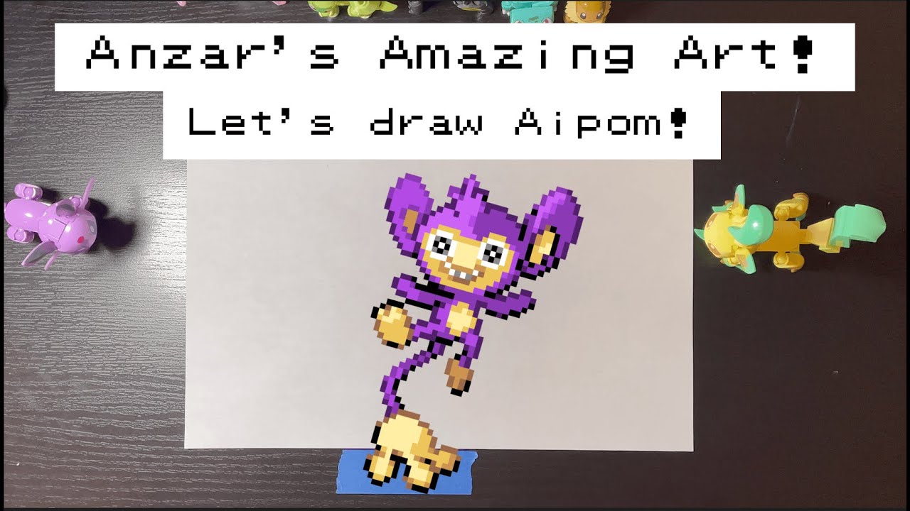 HOW TO DRAW POKÉMON AIPOM - Anzar's Amazing Art - Episode 3 #pokemon # ...