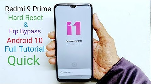 Redmi 9 Prime Frp Bypass Android 10 & Hard Reset / Pattern Unlock 2021