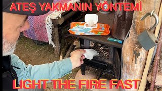 KAMPTA”HIZLI ATEŞ YAK🔥DAĞ EVİ/ BURN FAST FIRE IN THE CAMP 🔥MOUNTAIN HOUSE