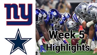 Sunday Football Giants vs Cowboys Highlights Full Game | NFL Week 5