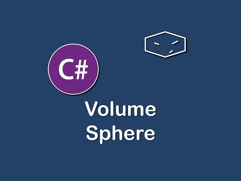 volume of sphere in c#