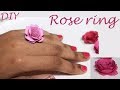 paper rose ring How to make paper rose Paper rose tutorial Easy diy