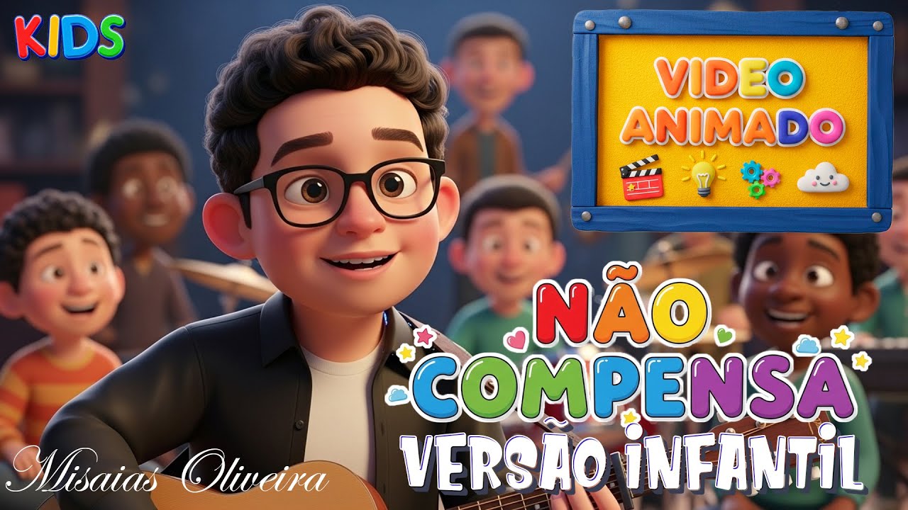 NÃO COMPENSA de Misaiazinho Oliveira VERSÃO INFANTIL em VIDEO ANIMADO ENCANTADOR