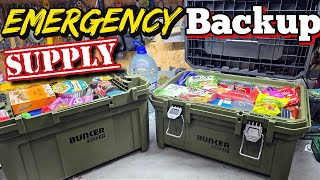 Loading up 2 Bunker load up tool boxes as a disaster emergency packs. 