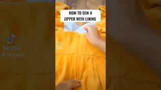 How to sew a lined zipper 🪡🤗 #sewing #diy #sewingtutorial #tutorial