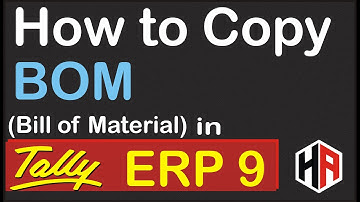 How to Copy BOM In Tally ERP 9 | Bill of Material in Tally | Hetansh Academy