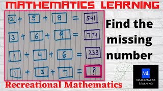 Details Number Puzzle #19 | Find the missing number News