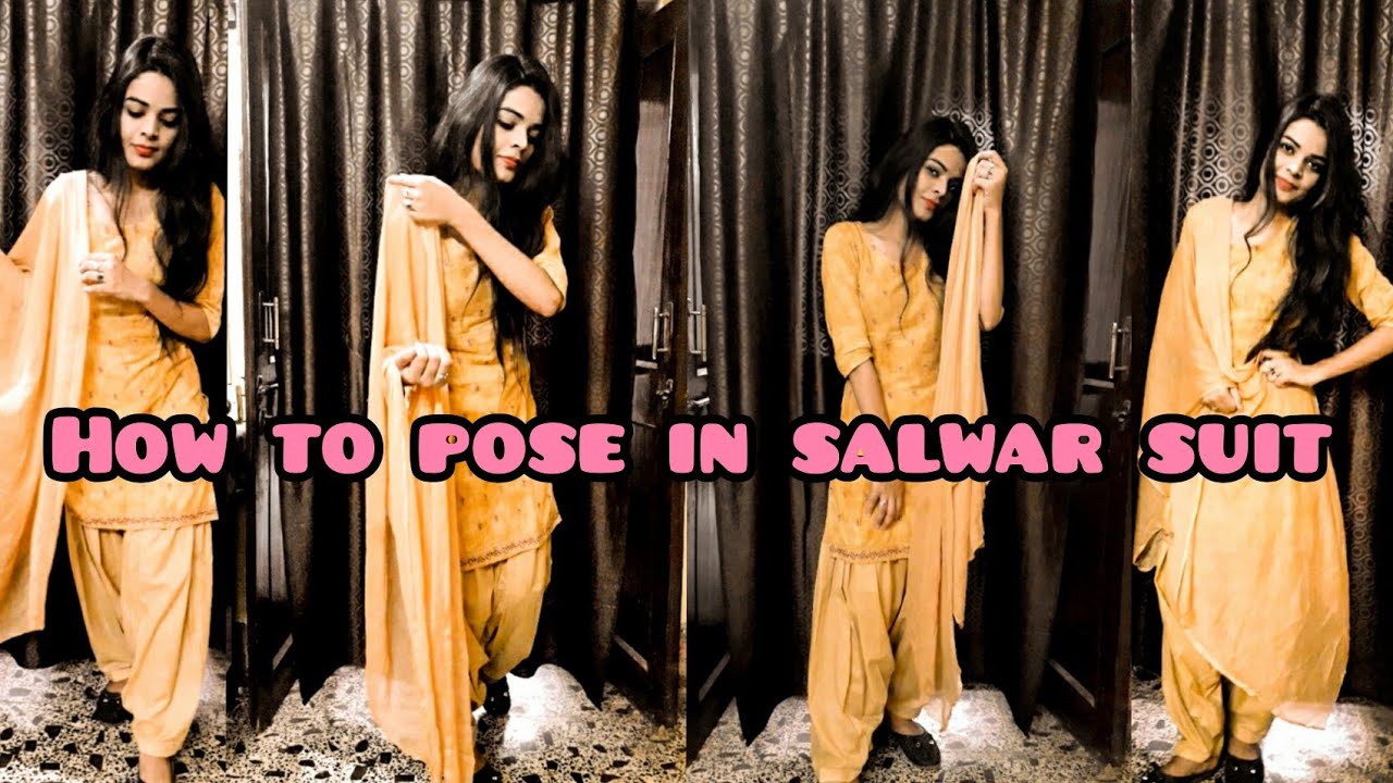 How to pose in salwar suit ||Easy standing poses || At home