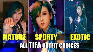 All Tifa Outfit Choices Made By Cloud ( Ff7 Remake - Final Fantasy Vii Remake )