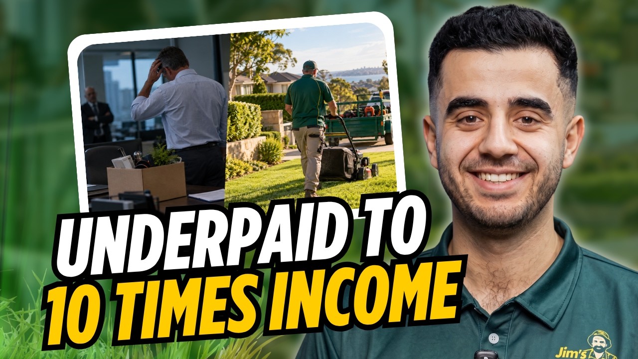 Knocked back for a pay rise, so he bought a Jim's Mowing franchise