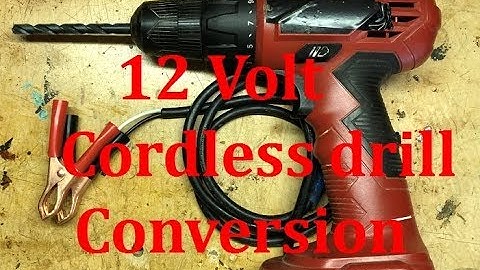 How to convert a 12v volt cordless drill to run off a car battery or solar charging system