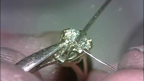 Solitaire diamond ring laser claw replacement.