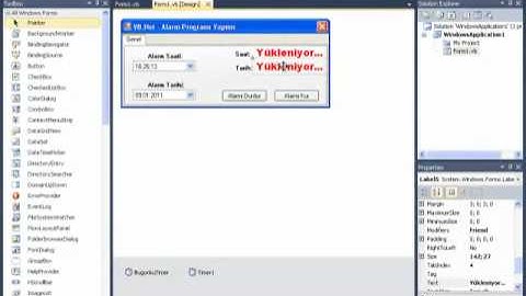 VB.Net - Alarm Programı Yapımı