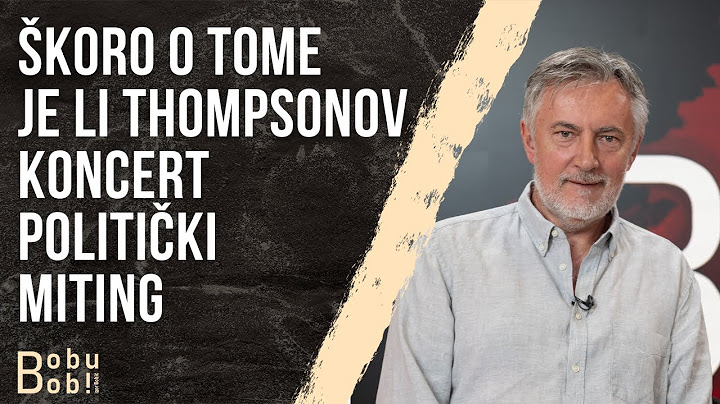 Miroslav Škoro o tome je li Thompsonov koncert politički miting: To je pjesma iz '91., tako počinje