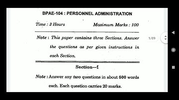 IGNOU BPAE-104PERSONNEL ADMINISTRATION, BACHELOR