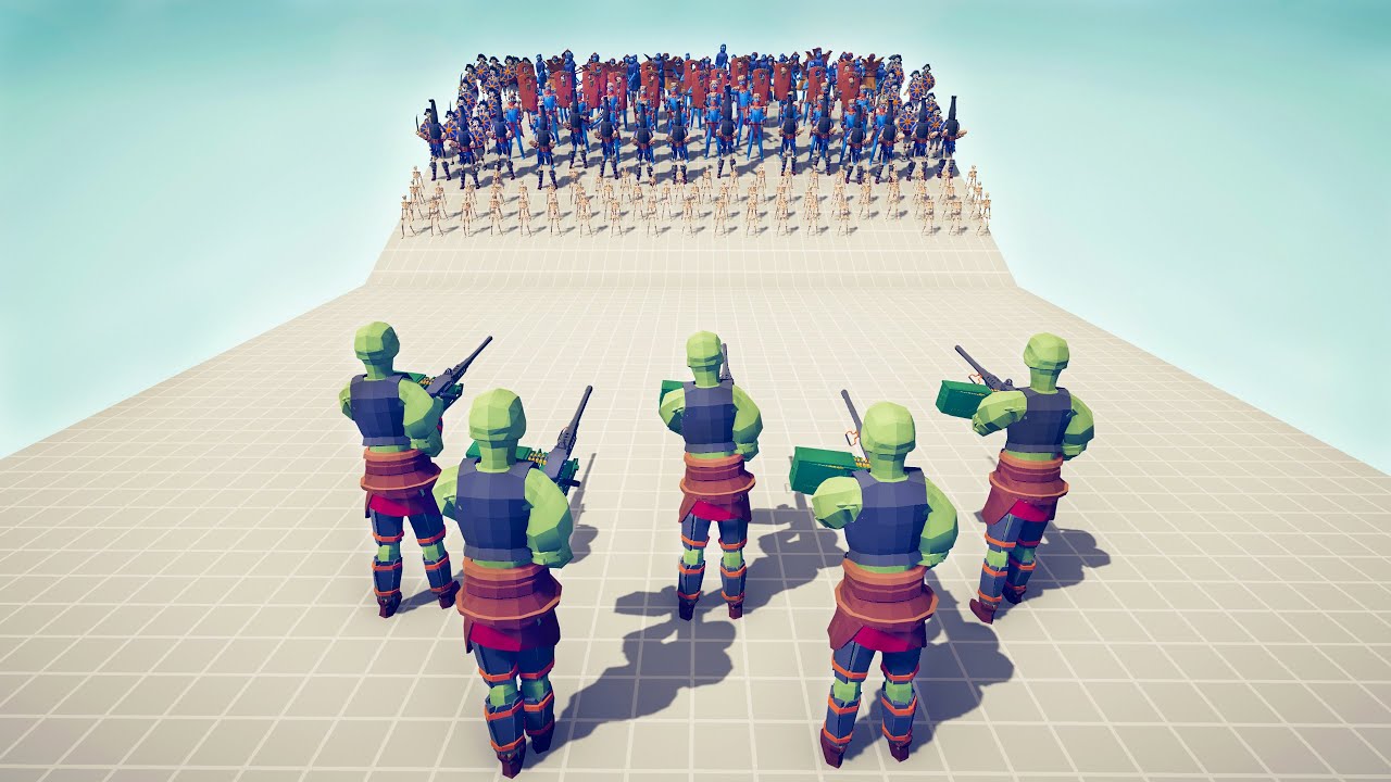 SUPER-MUTANT MACHINEGUN vs 100x UNITS - Totally Accurate Battle Simulator TABS