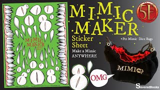 Kickstarter: Mimic Maker Sticker Sheet and Pet Mimic Dice Bags