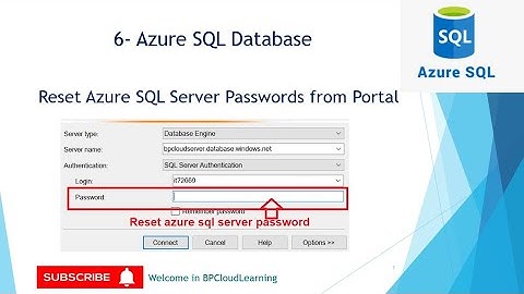 6- Reset Azure SQL Server Passwords from Portal in Hindi #azuresqlserver  #azure #sqlserver
