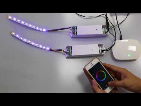 RF LED controller SR-1009FA with WiFi bridge SR-2818WiN controlled by EasyLighting APP