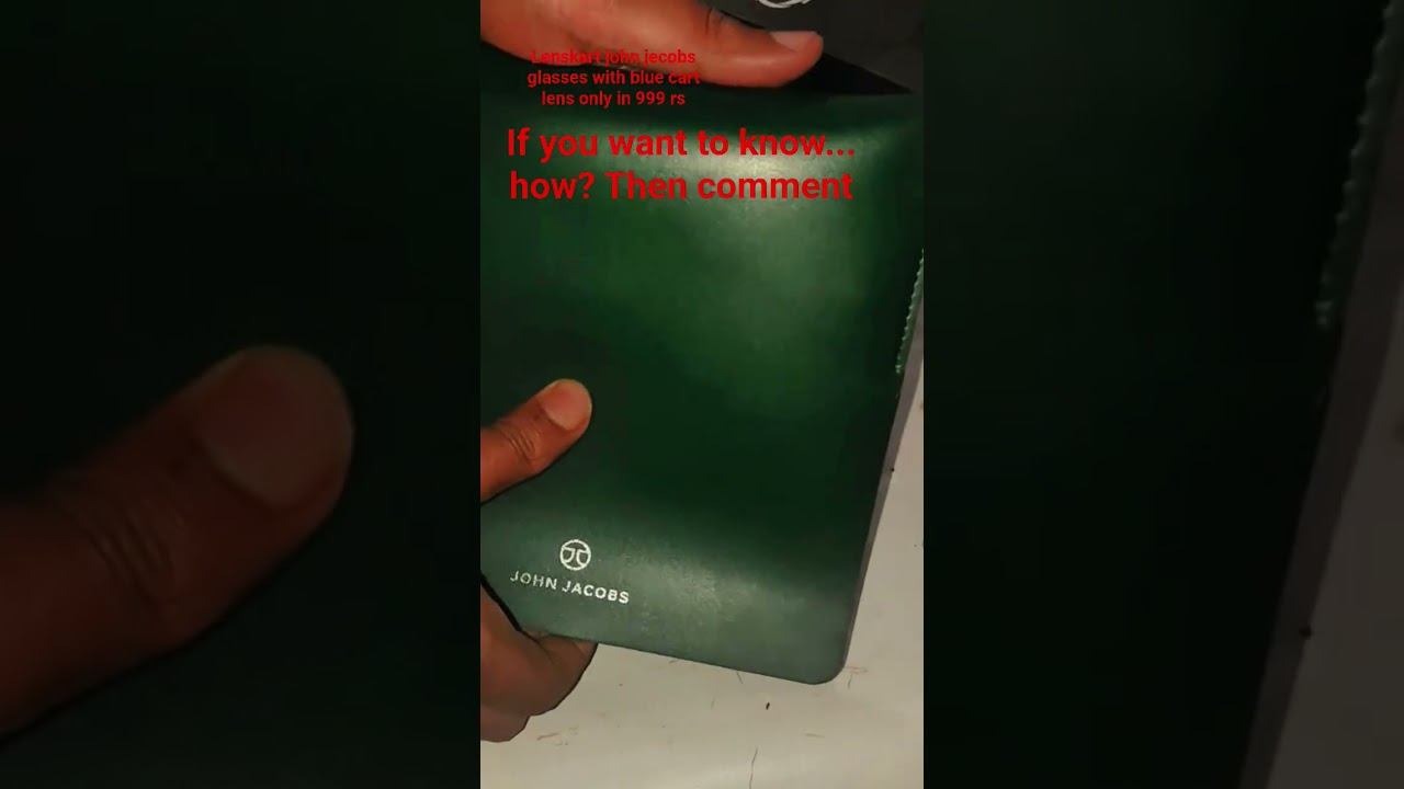 lenskart John jecobs glasses with blue cart lens at only 999/-  😱😱 