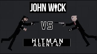 John Wick vs Hitman: Agent 47 in People Playground