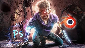 Photo manipulation workflow | Blender + Photoshop