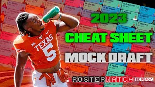 2023 Fantasy Football PPR Cheat Sheet Mock Draft | Pick-by-Pick Strategy with Cody Carpentier