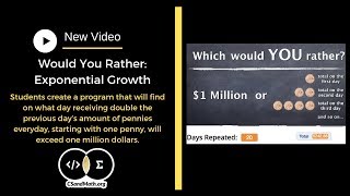 Exponential Growth: Would You Rather? STEM.