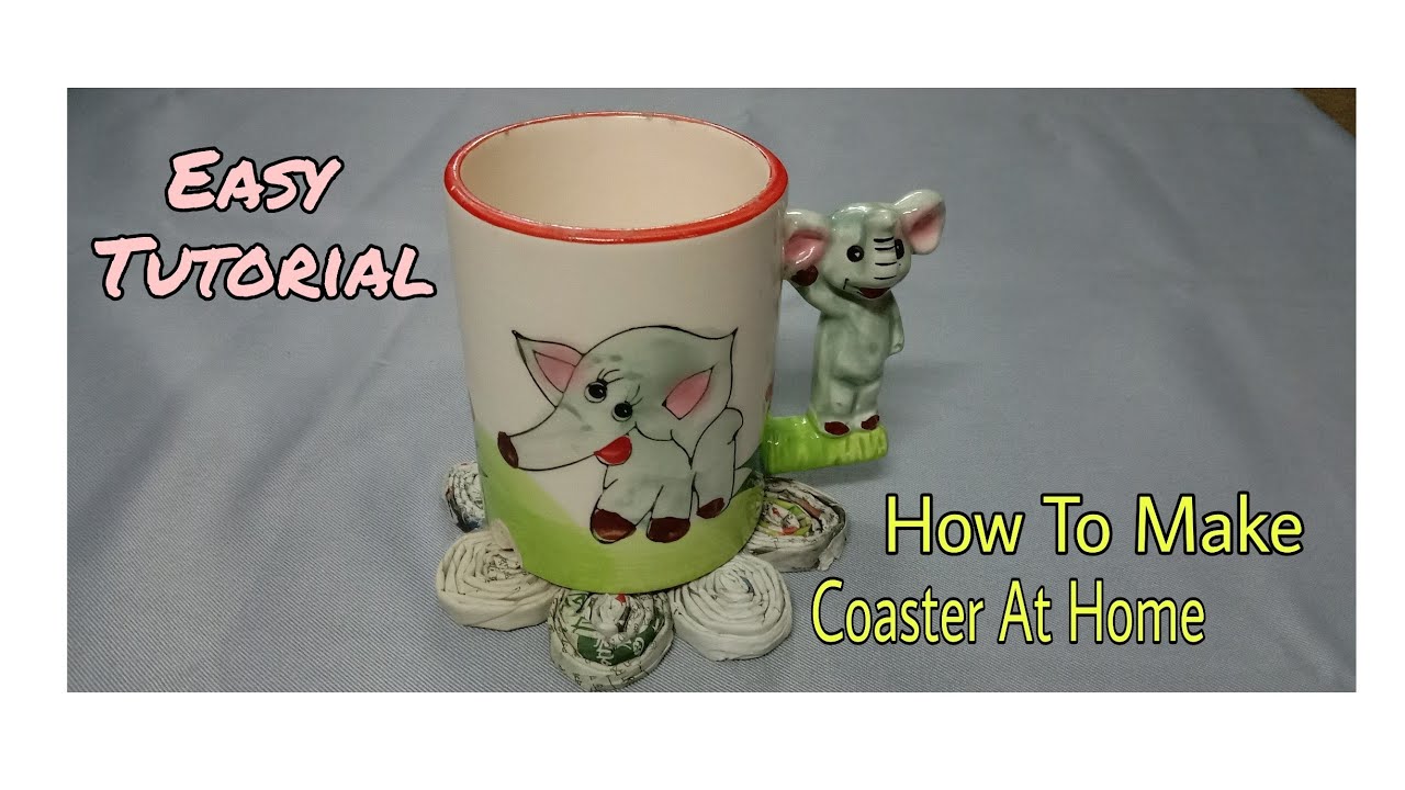 How To Make Coaster At Home Easy Tutorial Newspaper Coaster Making