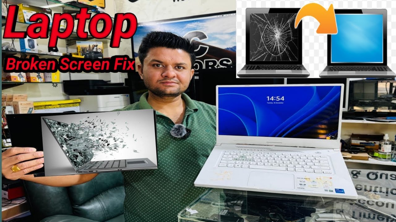 How to Replace Laptop Screen at Home | Laptop Screen Cracked | Blank ...