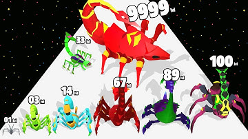 Scorpion Run Evolve & Clash - Level Up Scorpion Max Level Gameplay (Scorpion Evolution Run)