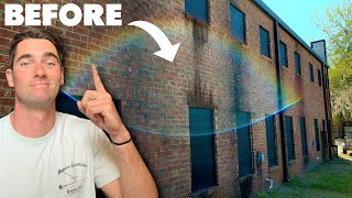 BIGGEST Commercial Pressure Washing Job Yet How to Clean Brick Building  LESSONS LEARNED