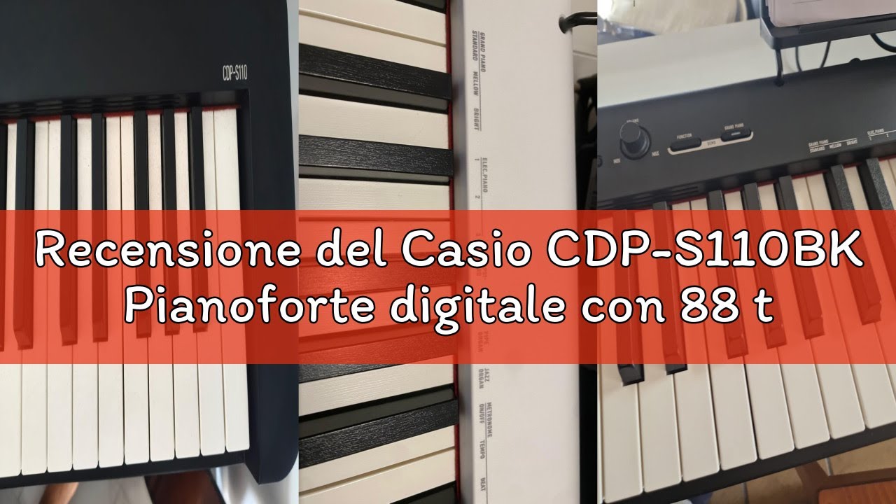 Recensione del Casio CDP-S110BK Pianoforte digitale con 88 tasti pesati, 10 suoni, nero