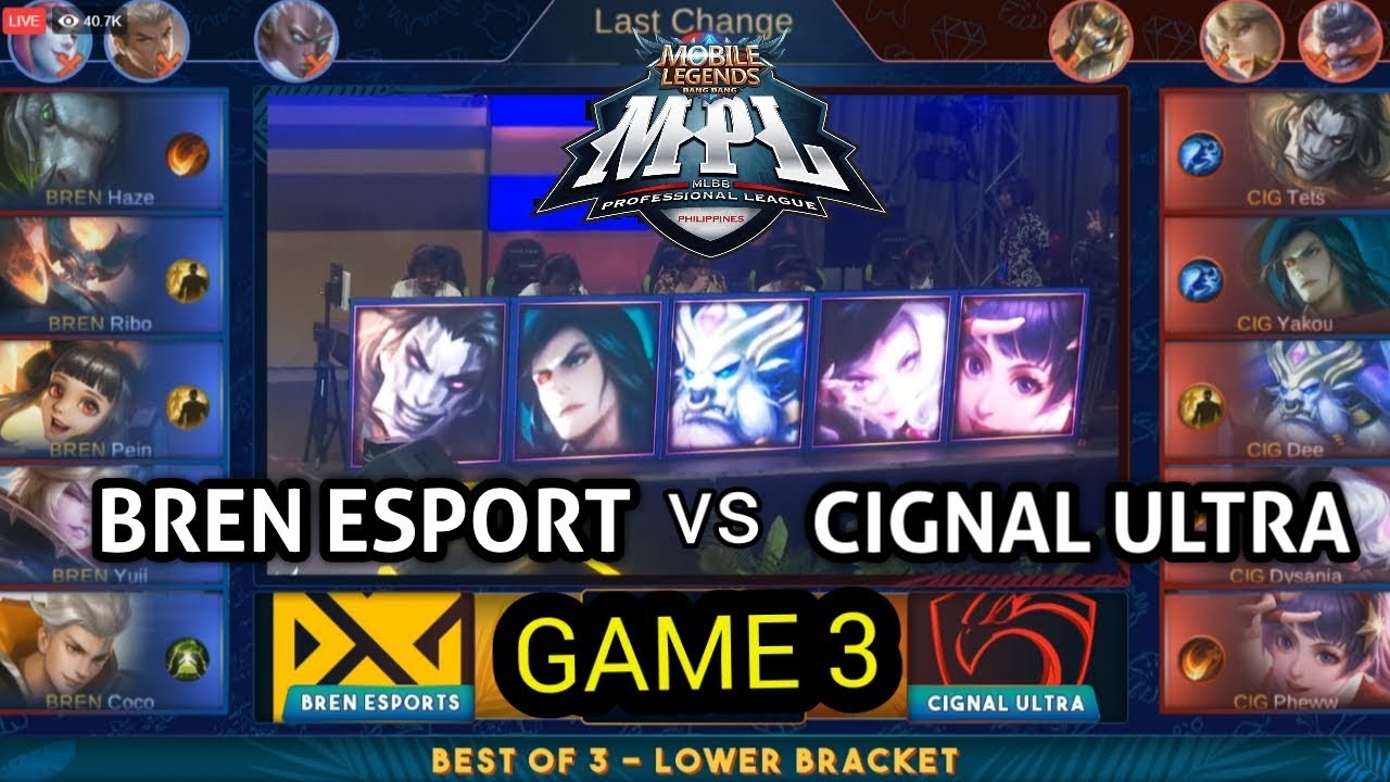 BREN ESPORT VS CIGNAL ULTRA GAME 3 - MPL-PH S3 SEMI FINALS