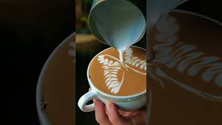 Butterfly latte art tutorial